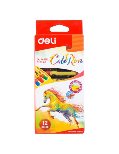 Õlipastellid ColoRun DELI 12-värvi