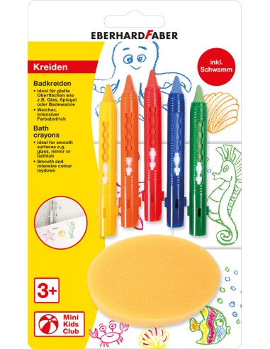 Bathcrayon 5 pcs on blistercard + sponge