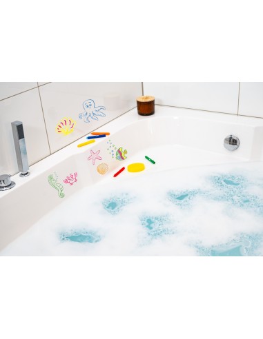 Bathcrayon 5 pcs on blistercard + sponge