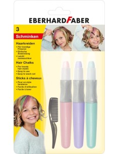 Juuksekriit EberhardFaber 3tk/pk Pastell