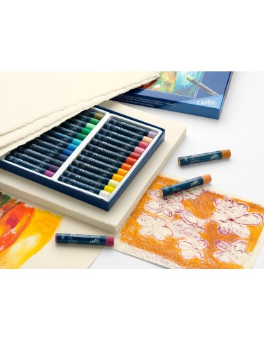 Faber-Castell Oil pastels, cardboard wallet of 12
