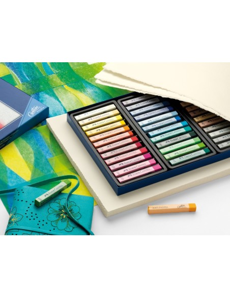 Faber-Castell Soft pastels mini, cardboard wallet of 72