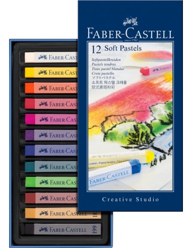Pastellkriidid Faber-Castell Gofa 12-värvi
