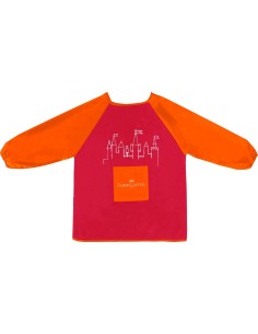 Faber-Castell Painting apron for children, rot
