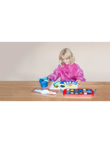 Faber-Castell Painting apron for children, rot
