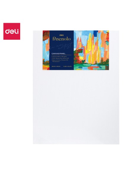 Canvas Panel-30Cm*40Cm DELI 100%cotton, 280g/m2, 30cm*40cm（11.9in*15.7in） White