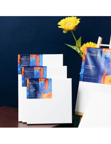 Stretched Canvas-50Cm*70Cm DELI 100%cotton, 280g/m2, 50cm*70cm（19.7in*27.6in） White