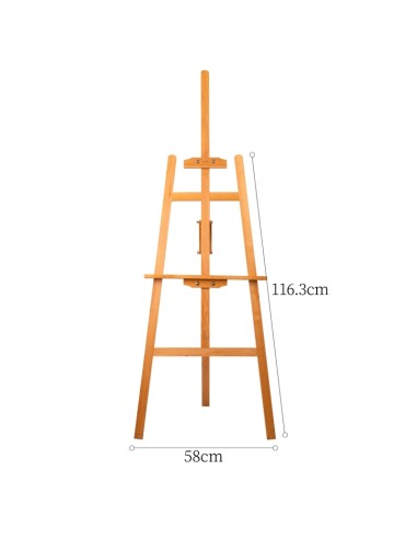 Molbert DELI kolmjalg puit 150cm