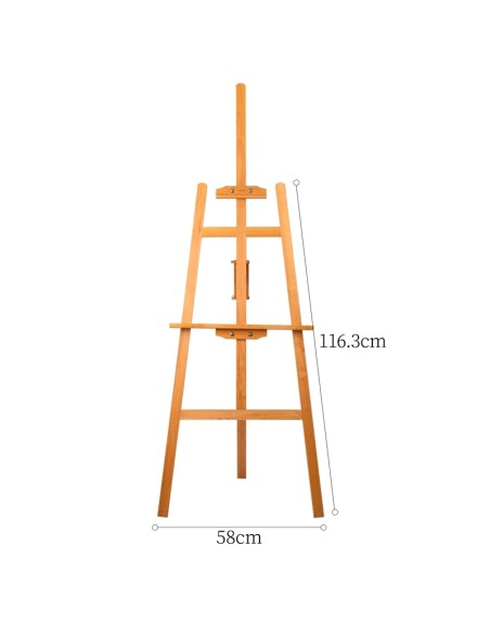 Molbert DELI kolmjalg puit 150cm