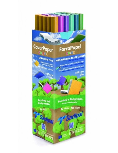 Ribbed kraft book wrapping paper Sadipal 50cm x 2m