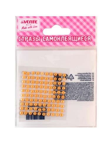Pärlid deVENTE plastik 4mm 100tk/pk kollane
