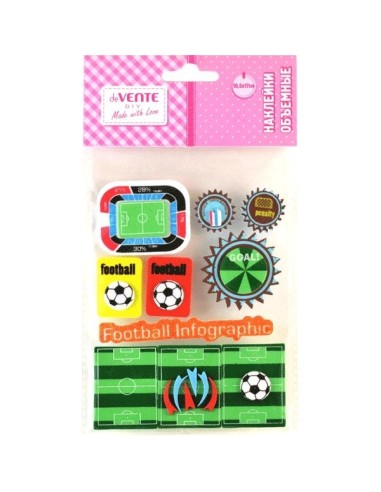 Kleeppildid deVENTE 3D Football foamiinist