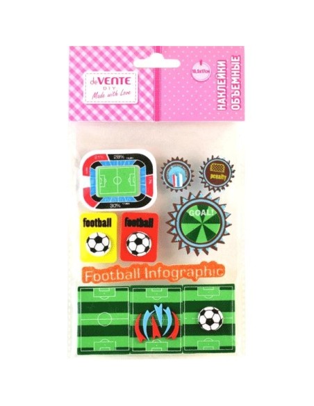 Kleeppildid deVENTE 3D Football foamiinist