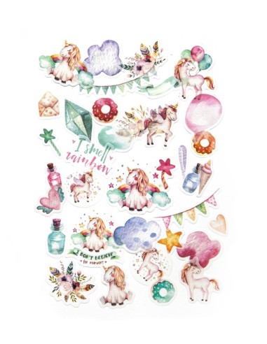 Stickers, paper UNICORNS 40pcs/pack
