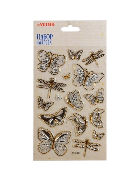 Kleebised deVENTE Gold-silver Butterflies 12x19cm
