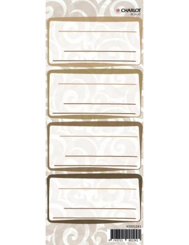 Vihiku kleebisetiketid Charlot Wild 76x35mm 4tk lehel
