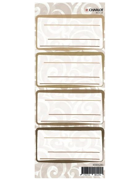 Vihiku kleebisetiketid Charlot Wild 76x35mm 4tk lehel