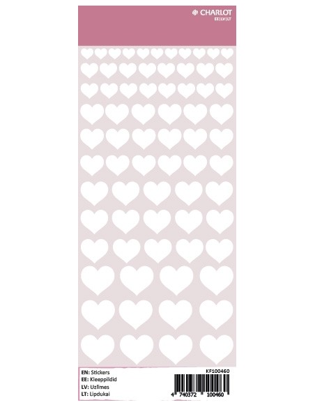 Labels Charlot (White hearts)