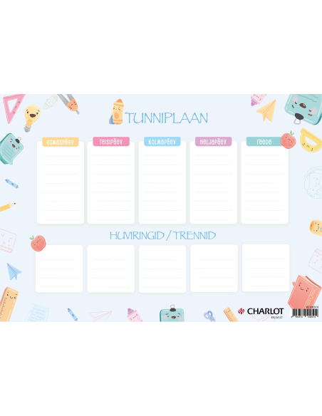 Labels Charlot (School timetable) A3