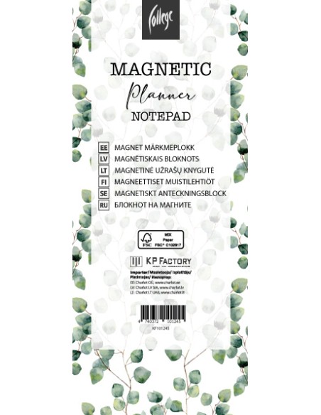 Magnetic Notepad (Planner), 89x229mm, 50 sheets
