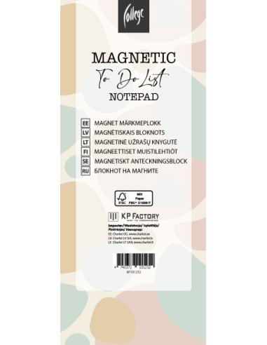 Magnetic Notepad (To Do List), 89x229mm, 50 sheets