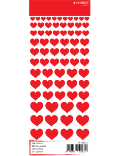 Labels Charlot (Red hearts)