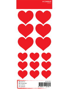 Labels Charlot (Red hearts2)