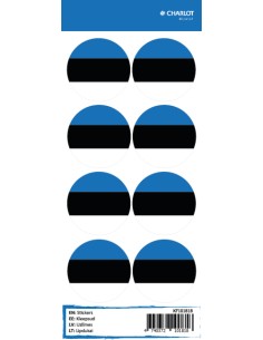 Labels Charlot (Estonian flag, round)