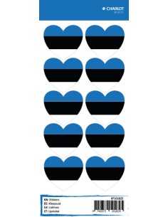Labels Charlot (Estonian flag, heart)
