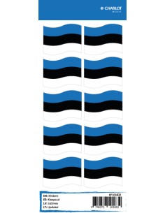 Kleebisetiketid Charlot (Eesti lipp, lehviv)