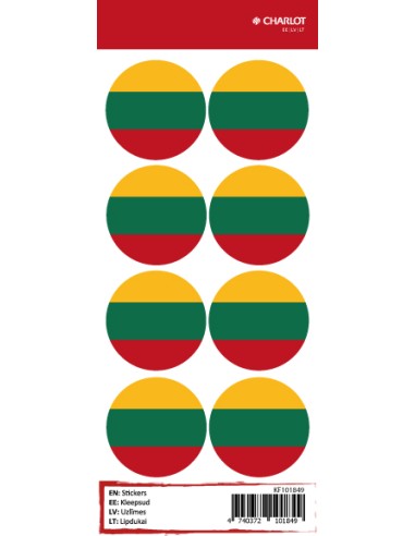 Kleebisetiketid Charlot (Leedu lipp, ring)