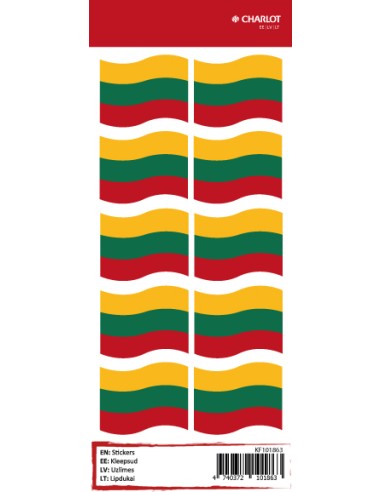 Kleebisetiketid Charlot (Leedu lipp, lehviv)