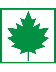 Magnet sticker green maple leaf