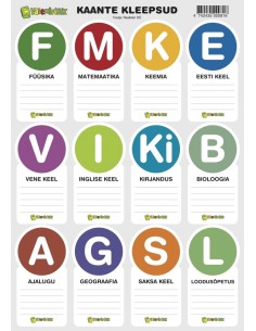 Vihiku etiketid Valemivihik 1-leht