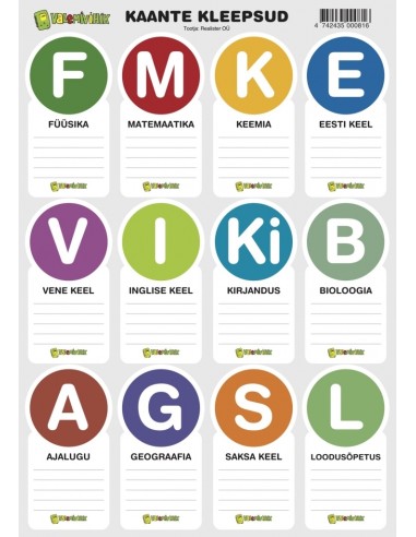 Vihiku etiketid Valemivihik 1-leht