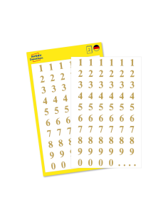 HOM numbers goldglit transpar. film 2sh