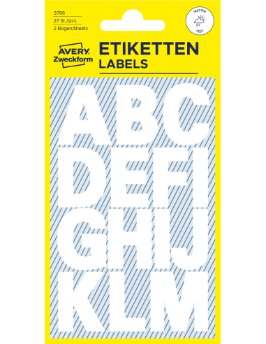Kleebised Z-Design 3786 Tähed 25mm veekindlad, valge
