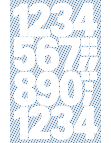 Stickers Avery-Zweckform HOM letters film weatherproof white 2sh