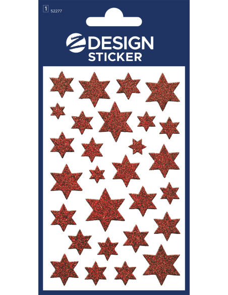 Kleeppildid Z-Design 52277 punased tähed