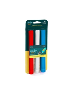 3D-pliiatsi 3Doodler Start+ täiteplastik 75tk/pk punane/valge/sinine
