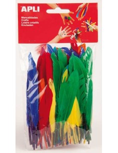Soft Fleece Feathers, 100pcs assorted. Colors 2