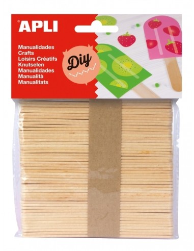 Pulgad puidust Apli 50tk naturaalsed
