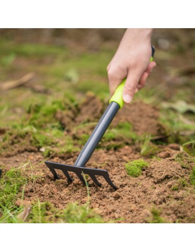 Three Piece Shovel, Hoe And Rake Set Size: 31cm GREEN