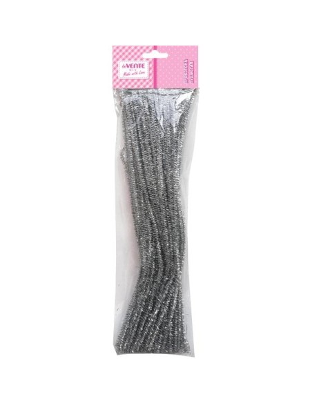 Karvatraat deVENTE Glitter 6mm 30cm 30tk/pk hõbe