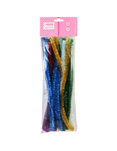 Karvatraat deVENTE Glitter 15mm 30cm 18tk/pk assortii
