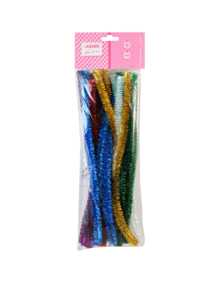 Karvatraat deVENTE Glitter 15mm 30cm 18tk/pk assortii