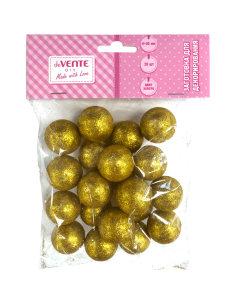 Styrofoam ball, d=30mm, 20pcs Gold