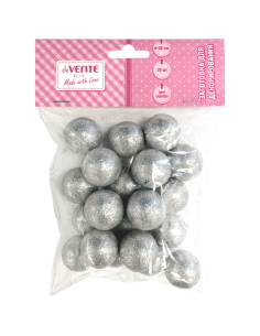 Styrofoam ball, d=30mm, 20pcs Silver