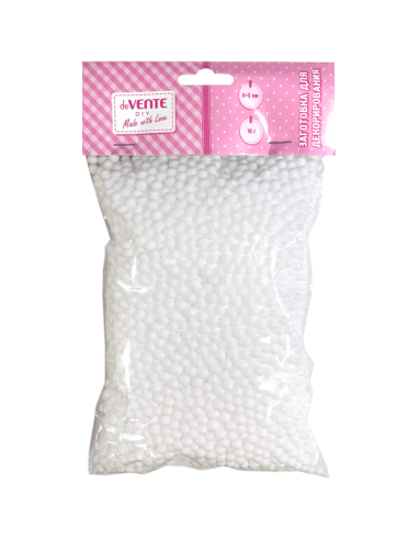 Stüropor kujud deVENTE pallid, 5mm, 10g valge