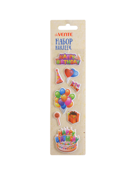 Dekoratiivsed 3D kleepsud deVENTE Happy Birthday! 4.9x16cm